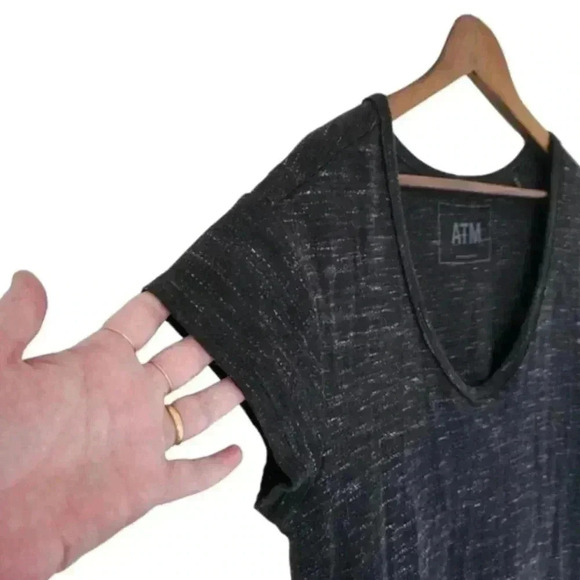 ATM Anthony Thomas Melillo Tee Shirt Dress Mini Black Heather Women's size Small - Picture 7 of 14